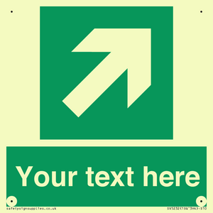 Custom Arrow Top Right Sign